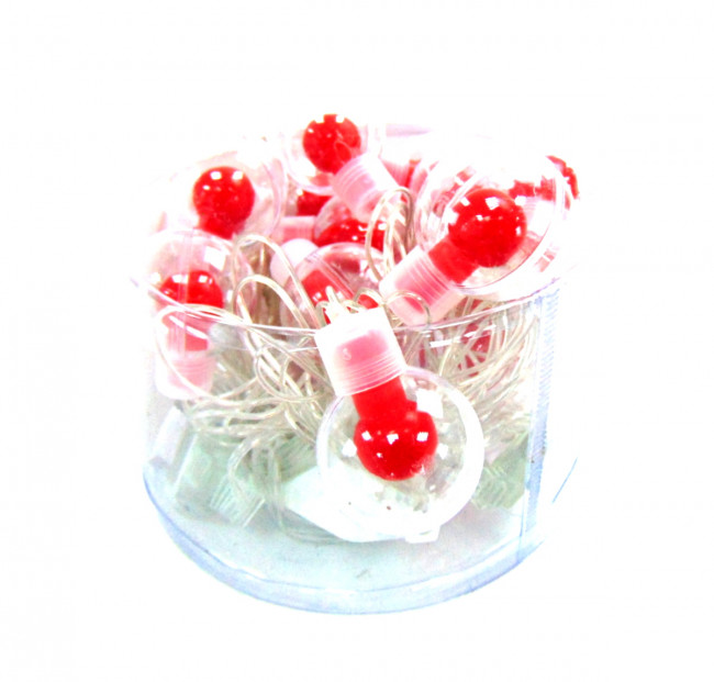 Гирлянда Лампочки Красная 3,5 м.40 ламп