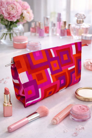 Косметичка текстиль на молнии 14*24 см.1 шт.