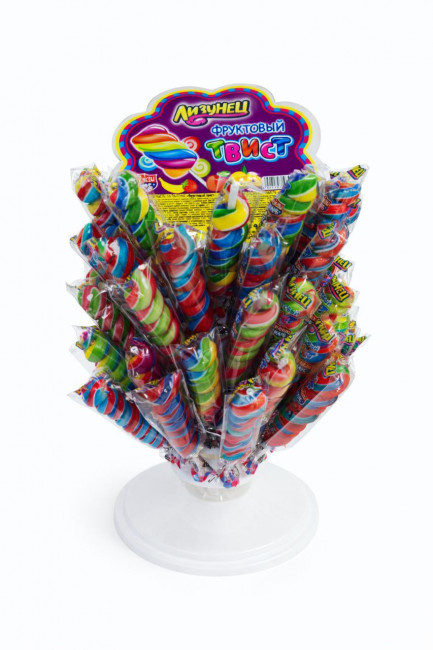 Карамель на палочке в наборе с подарком "Лизунец MAXI (для мальчиков) 125гр*24шт