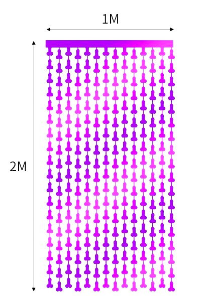 Штора занавес для фотозоны Фиолетовая  1 * 2 метра