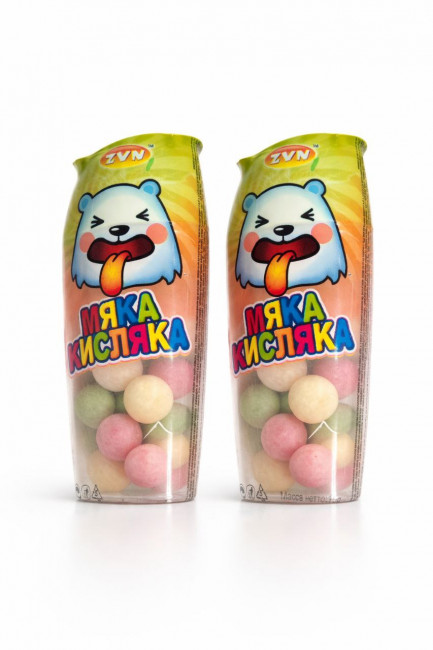 Кисло-сладкие жевательные конфеты «МЯКА КИСЛЯКА» с фрукт. вкусом ZVN ТМ (ЗВН) 15г* 24шт