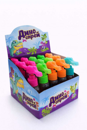 Жидкая конфета спрей "ДИНО спрей" ассорти 28 мл,1 шт./20шт в коробке/
