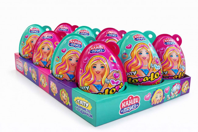 Карамель в наборе с подарком "КАНДИ ПРИЗ" (Lova-Lova) 45гр*8шт*