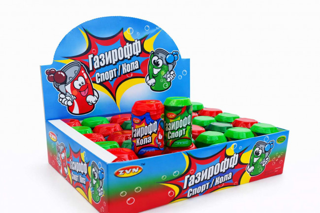 Конфета « Газирофф» со вкусом лимона, со вкусом колы ZVN TM (ЗВН) 10г*30шт