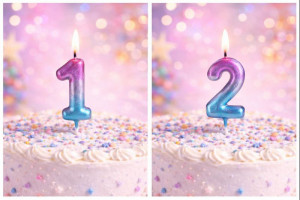 Свеча Цифра для торта 12 см./ 1- 2 / 1 шт.