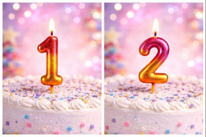 Свеча Цифра для торта 13 см./1 -  2/ 1 шт.