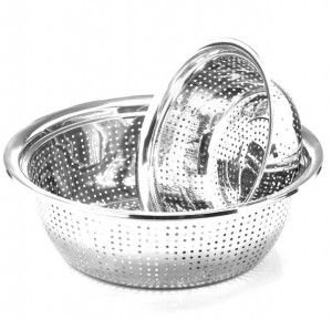 Чаша дуршлаг нержавеющая сталь  8*24 см.1 шт.