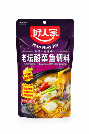 Приправа ЛаоТань для рыбы с остро-кислым вкусом Haorenjia 360 г.