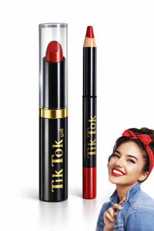 Помада и карандаш для губ ТИК ТОК  4,2 гр.+ 0,98 г.