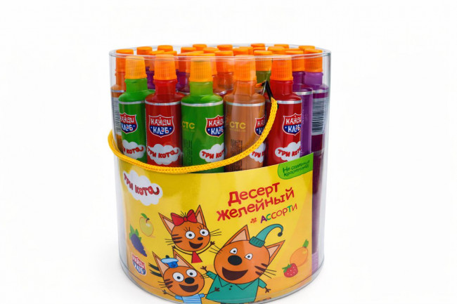 Десерт желейный "Зубная паста" ассорти (Три кота) 55гр*30шт