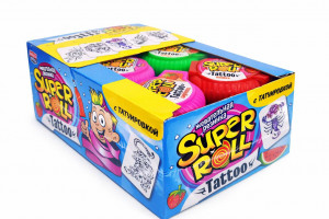 Жевательная резинка рулетка СУПЕР РОЛЛ С ТАТУ 12г,1 шт. /24шт в коробке/