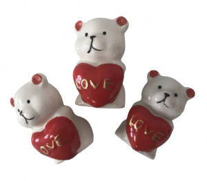 Сувенир керамический Мишка Love 3,5*6 см.1 шт.