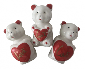 Сувенир керамический Мишка Love 5*9 см.1 шт.