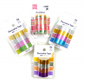 Лента клейкая для декора 15 мм.*4 м.4 шт.