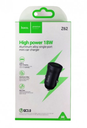 Автомобильное зарядное устройство HOCO Z62 USB -A 18 W Mini Size
