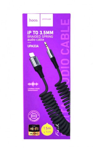 Кабель HOCO IP TO 3.5 mm. AUX- Айфон 1,5 м.