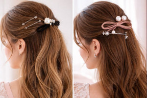 Резинка для волос и две невидимки в комплекте