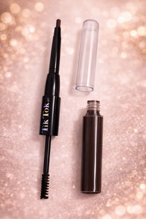 Тушь и карандаш для бровей темно - коричневый ТИК ТОК  3 мл.