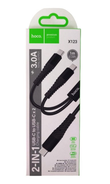 Кабель MICRO USB  X20 HOCO черный - 1 метр