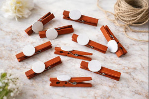 Прищепки декоративные деревянные  8 см.10 шт.