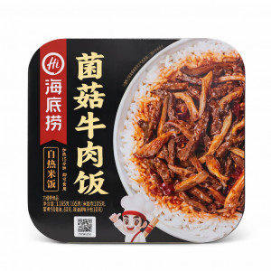 Рис быстрого приготовления  со вкусом говядины с грибами Haidilao 165г