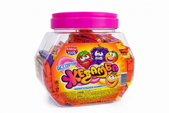 Жевательный мармелад с кислой начинкой "Граната" 10г*50шт