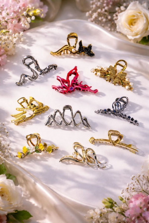 Краб для волос металлический 12 см.1 шт.