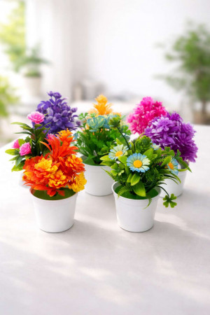 Цветок в горшке 17 см.1 шт.