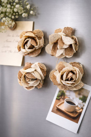 Декор на магните текстиль 4 см.4 шт.