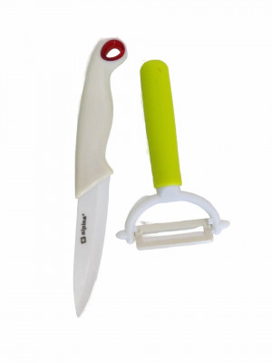 Нож керамический  и овощечистка керамическая набор из 2 х предметов