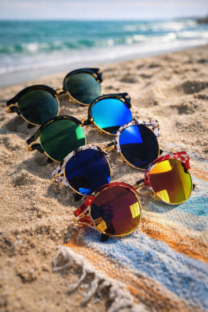 Очки солнцезащитные с металлической оправой и дужками 1 шт.