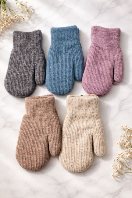 Варежки женские меховые 1 пара