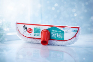 Окномойка микрофибра  + водосгон  8*27 см. с отверстием для черенка 2 см.