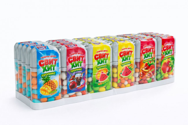 Драже СВИТ ХИТ ТРОПИКС ассорти сахарное 12г 1/30шт*720кор