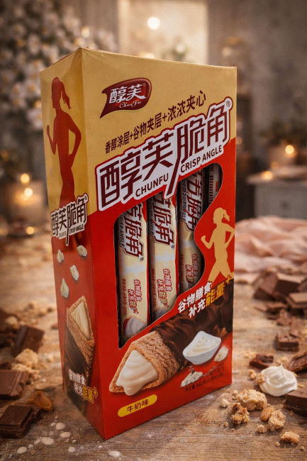 Вафельная палочка Клубника 22 гр.1 шт./20 шт.в коробке/