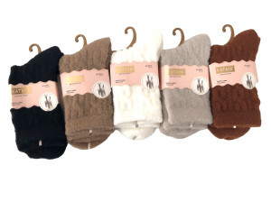 Носки детские термо 12-14 лет 80% шерсть ламы /10 пар в упаковке / 1 пара