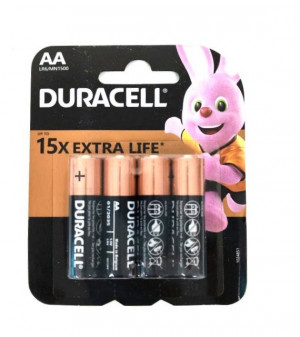 Батарейки Duracell 15 Х EXTRA LIFE  АА пальчиковые 4  шт,