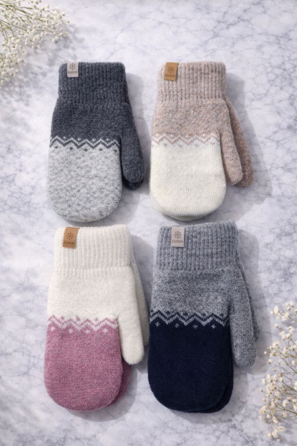 Варежки женские меховые 1 пара