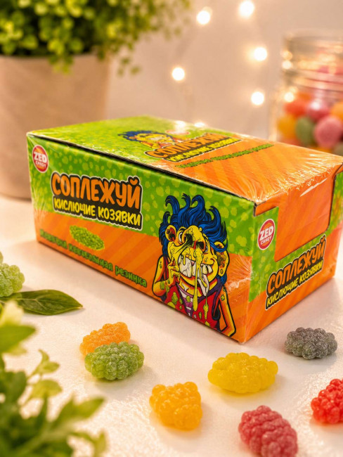 Жев.резинка СОПЛЕЖУЙ кислючие козявки 18г 1/24шт*288кор