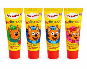 Жевательная резинка "Бабл Паста" ассорти (Три кота) 20гр,1 шт./ 24 шт.в коробке/