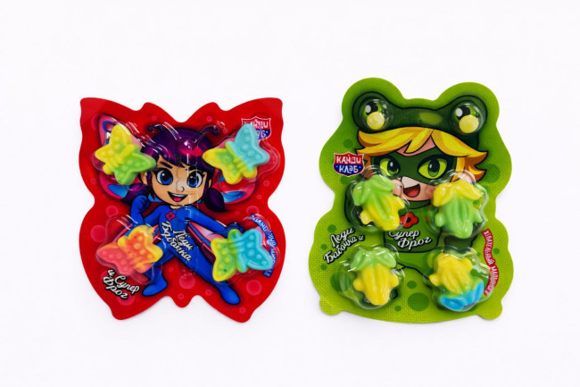 Жевательный мармелад "Леди Бабочка и Супер Фрог" ассорти 9г*30шт