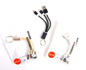Кабель брелок USB + Айфон 15 см.