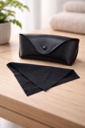 Футляр для очков + салфетка 7*16 см.1 шт.