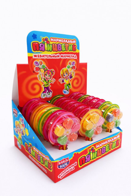 Жевательный мармелад "Мармеладный Пятицветик" 8г*30шт