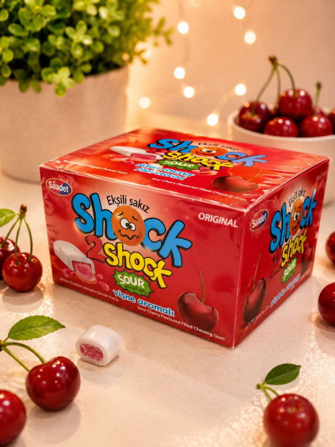 Жевательная резинка Шок «SHOCK 2  SHOCK» вишня  4гр*100шт