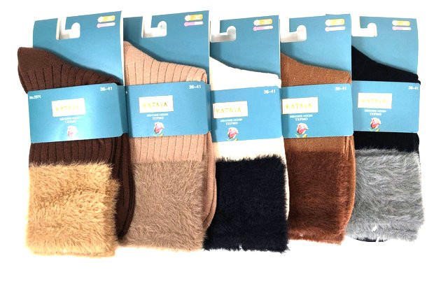 Носки детские термо 80% шерсть ламы 1-2 года /10 пар в упаковке/ 1 пара
