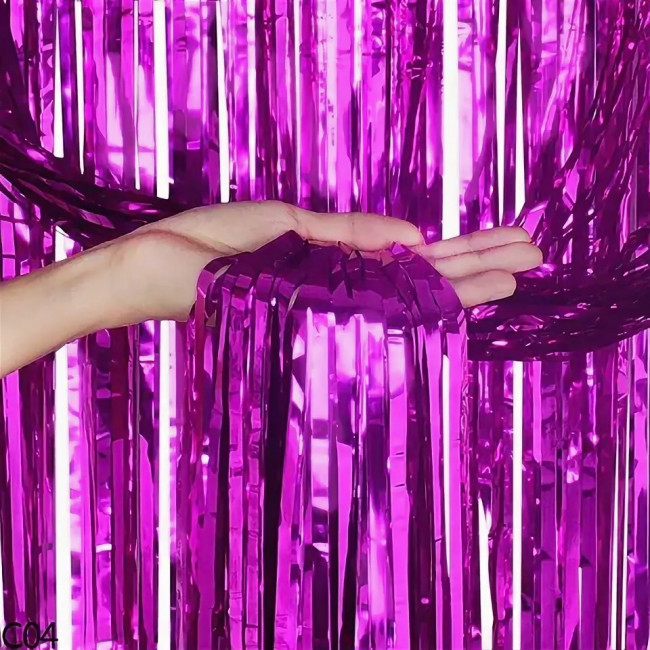 Штора занавес для фотозоны Розовая  1 * 2,5  метра