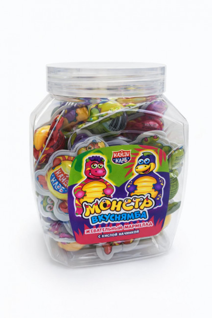 Жевательный мармелад с кислой начинкой «Монстр Вкуснямба» (Дракончик) 10гр*30шт*20 банок