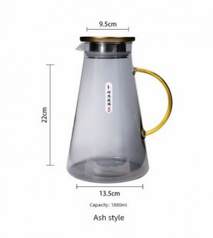 Кувшин стеклянный серый 1,75 мл.1 шт./40 шт.коробка/