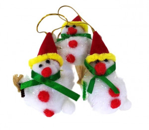 Игрушка Снеговик 1 шт.9 см.Уцененный товар